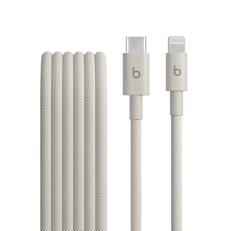 Beats USB-C to Lightning Woven Cable Fast Charging Durable/Tangle-Free Compatible Charger for Apple Devices w Lightning Ports (1.5 m, 5 ft) - Surge Stone