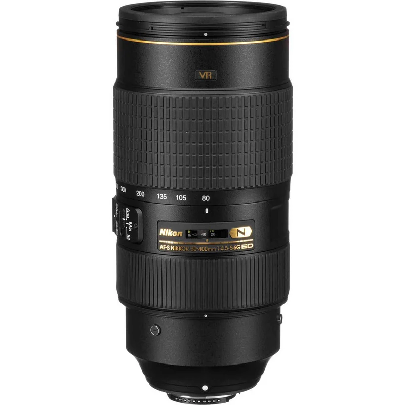 Nikon AF-S 80-400mm f/4.5-5.6G ED VR Lens (2208) Intl Model Bundle
