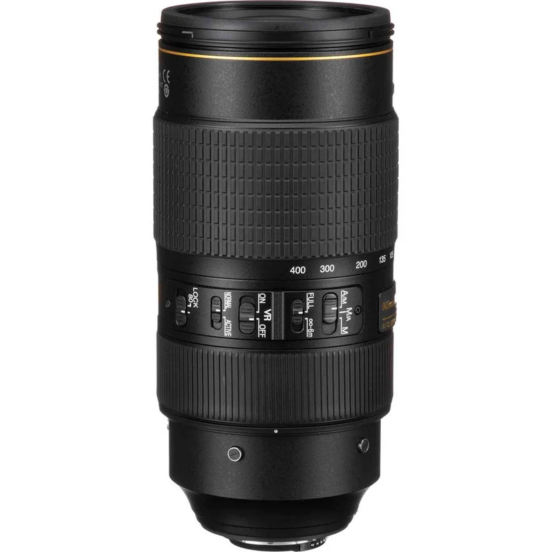Nikon AF-S 80-400mm f/4.5-5.6G ED VR Lens (2208) Intl Model Bundle