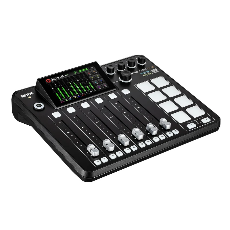 RØDE RØDECaster Pro II All-in-One Production Solution for Podcasting, Streaming, Music Production and Content Creation,Black