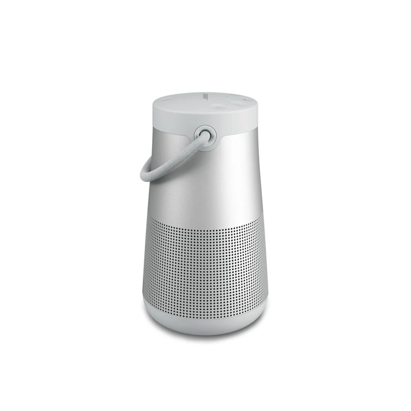 Bose SoundLink Revolve+ (Series II) Bluetooth Speaker, Portable Speaker with Microphone, Wireless Water Resistant Travel Speaker with 360 Degree Sound, Long Lasting Battery and Handle, Silver