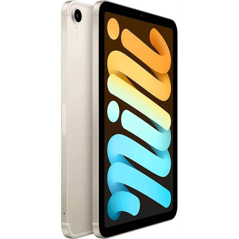 Apple iPad Mini 6 (64GB, Cellular, Starlight) Bundle with Zipper Sleeve