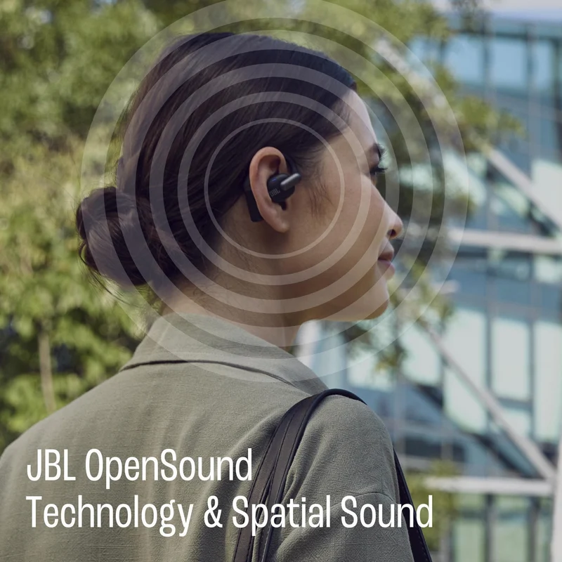 JBL Sense Pro - True Wireless Open-Ear Headphones with Spatial Sound (Black)