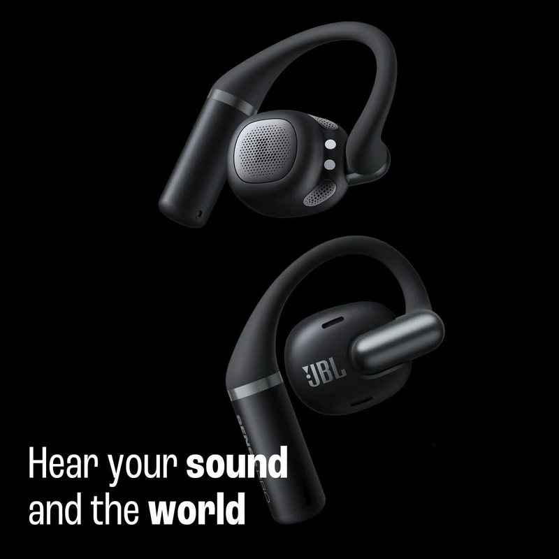 JBL Sense Pro - True Wireless Open-Ear Headphones with Spatial Sound (Black)