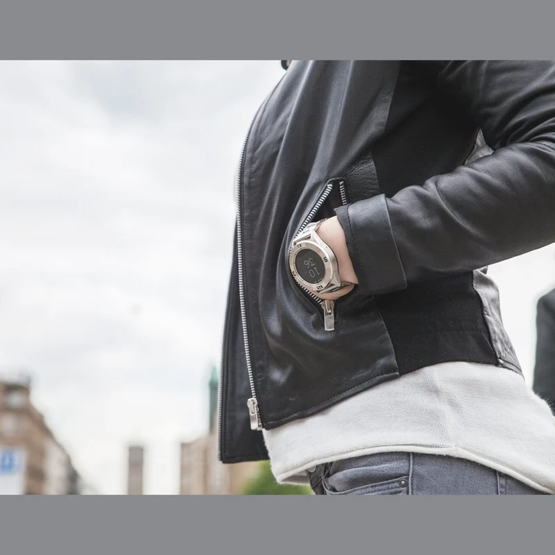 Tiger Smartwatch Stainless Steel Silver with Touch Screen for Android/iOS, with Microphone and Speaker