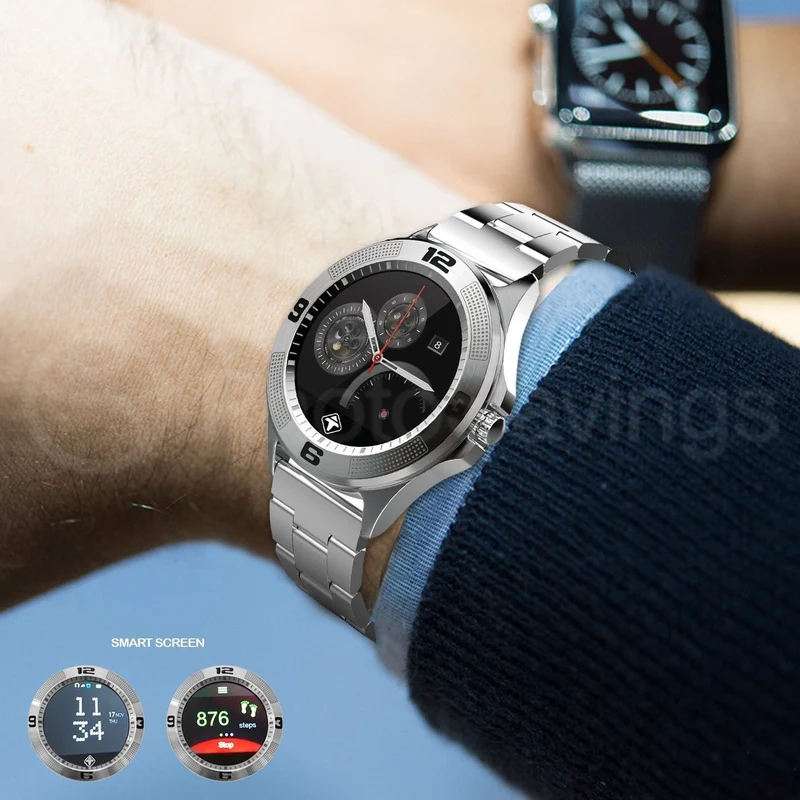 Tiger Smartwatch Stainless Steel Silver with Touch Screen for Android/iOS, with Microphone and Speaker