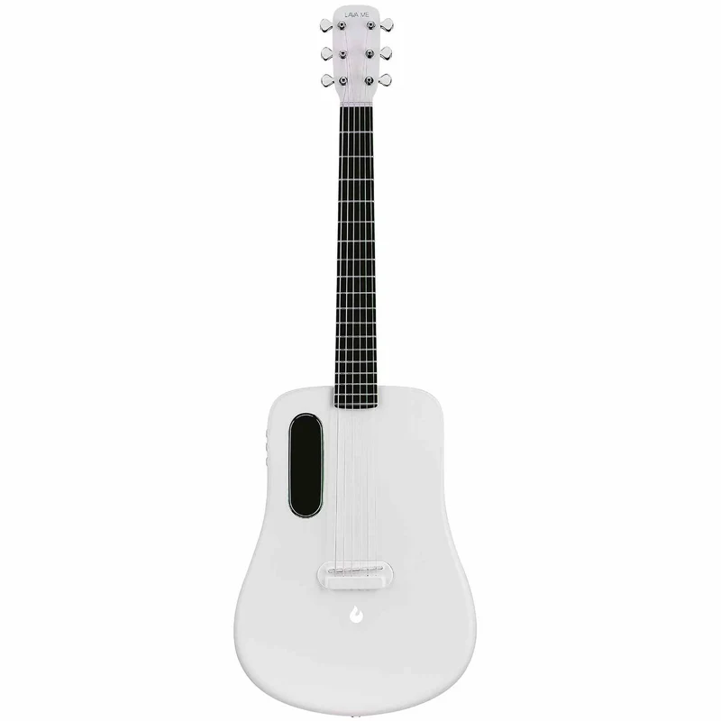 LAVA ME 2 36 inch Carbon Fiber Guitar with effects Acoustic Electric Guitar with Picks Hard Case (Freeboost-White)