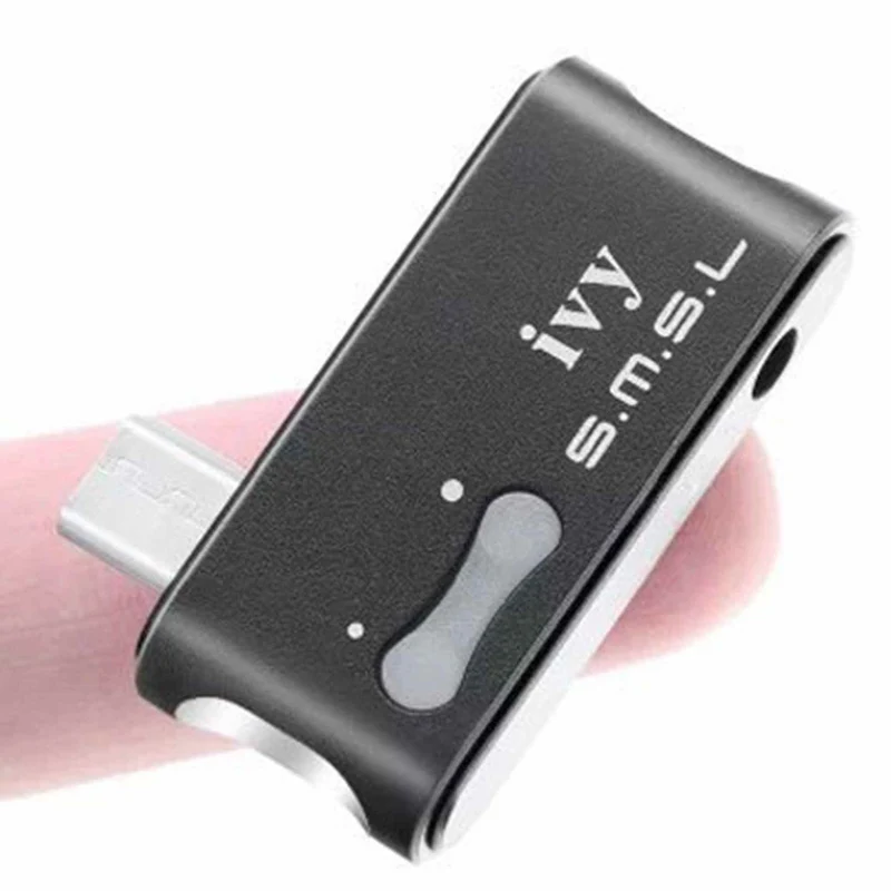 SMSL IVY DAC MINI Portable Audio Digital to Analog Converter, AMP Headphones Amplifier USB Input Support OTG only for Android Cellphones Black
