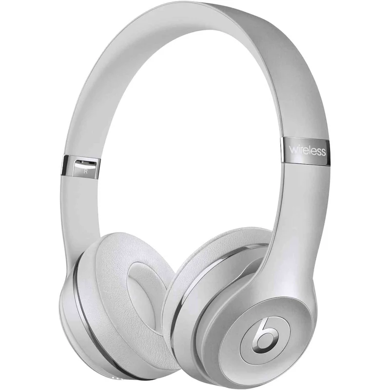 Beats Solo3 Wireless On-Ear Headphones - Silver (2024 Model) (Renewed)
