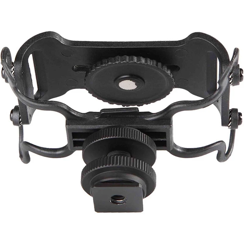 Shock Mount for Camera Recorder, BOYA BY-C10 Universal Microphone and Portable Recorder ShockMount - Fits The Zoom H4n, H5, H6, Tascam DR-40, DR-05, DR-07 with 1/4" Mounting Screw Vlog Blog Video