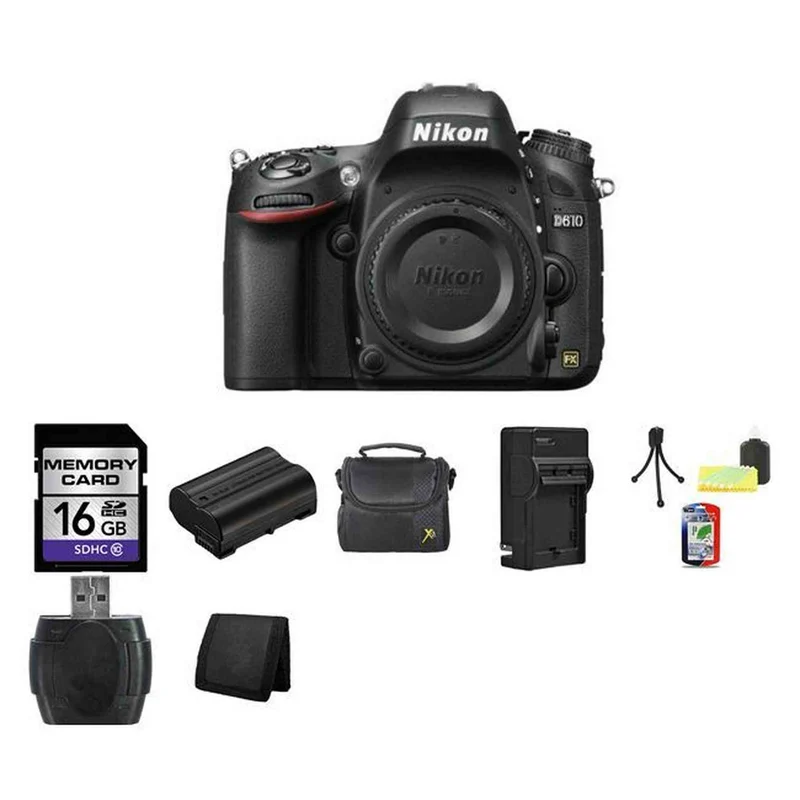 Nikon D610 Digital SLR Camera (Body) 16GB Package