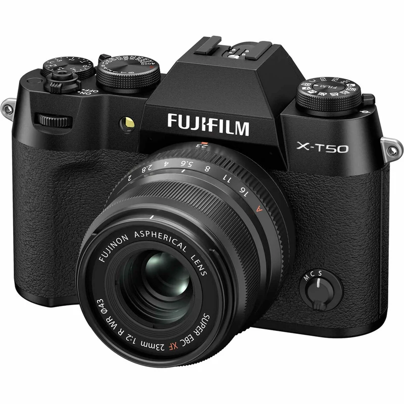 Fujifilm X-T50 Mirrorless Digital Camera+ 64GB Card + Tripod + More Accessories - Black