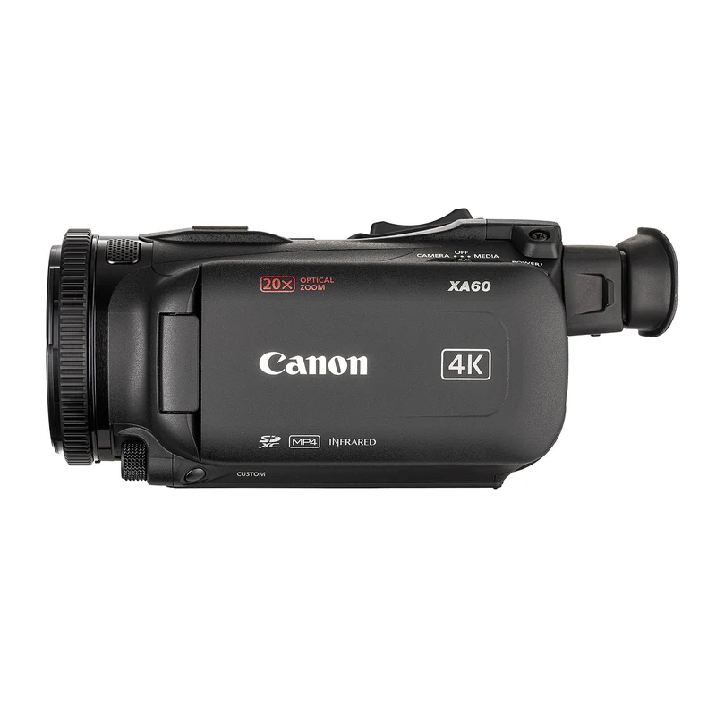 Canon XA60 PAL Professional UHD 4K Camcorder + 128GB SDXC Memory Card + More (Bundle)