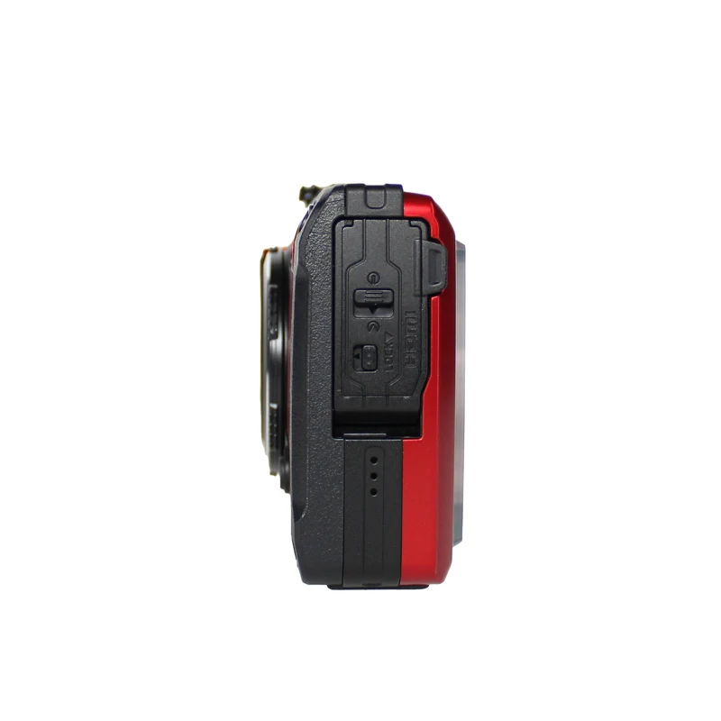 OM SYSTEM Tough TG-7 Red Waterproof Camera, With 2 Extra Batteries + 64GB Card + More