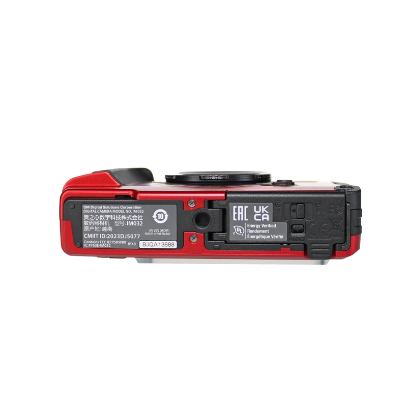 OM SYSTEM Tough TG-7 Red Waterproof Camera, With 2 Extra Batteries + 64GB Card + More