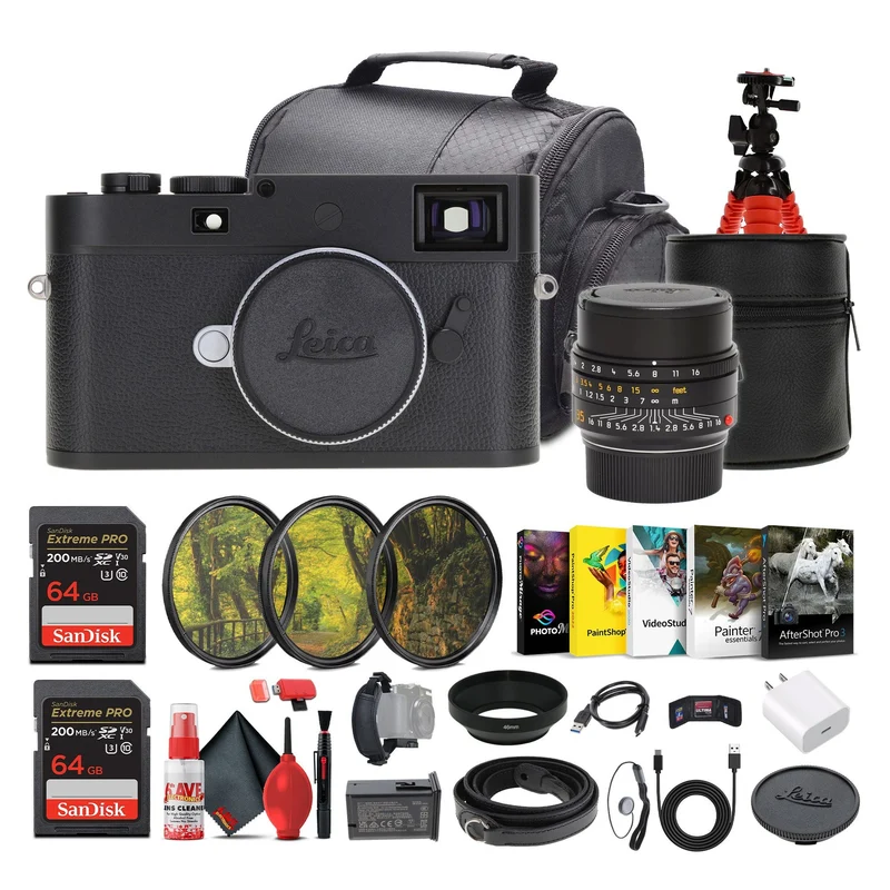 Leica M11-D Rangefinder Camera (Black) + Leica 35mm Lens + 64GB Memory Card + More
