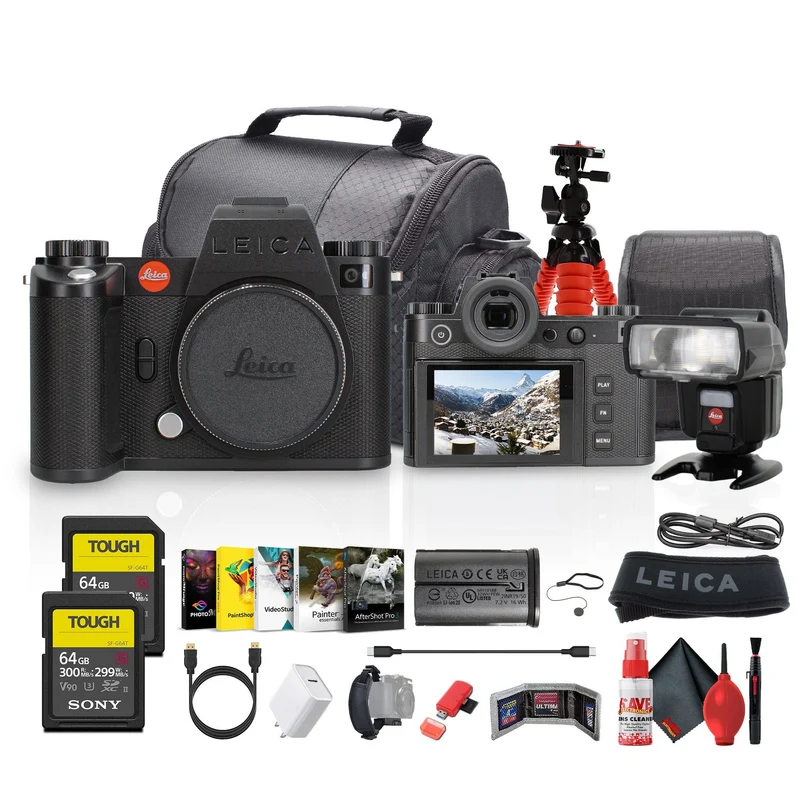 Leica SL3-S Mirrorless Digital Camera + Leica SF 40 Flash + 64GB Memory Card - Bundle