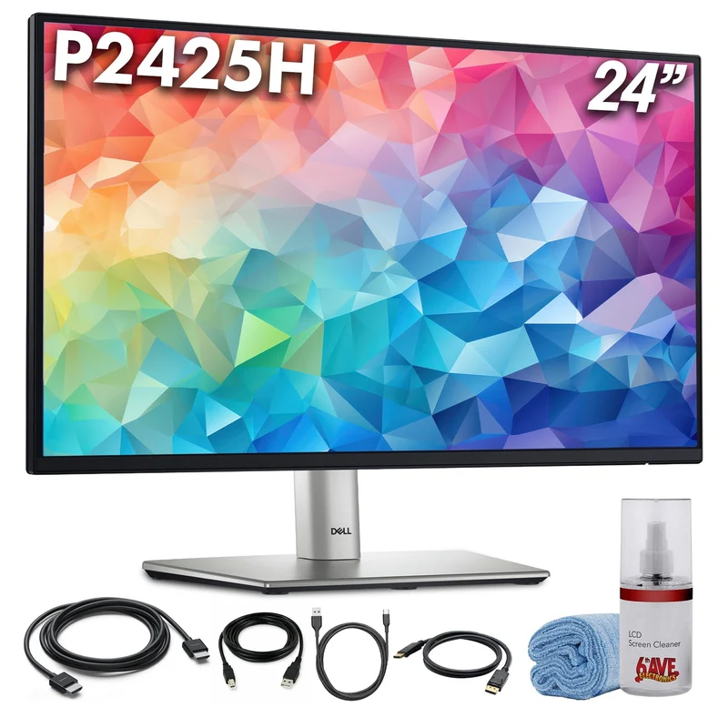 Dell P2425H 24" Full HD, (1920 x 1080) Display, 16:9 IPS, LED, 100Hz Monitor Bundle