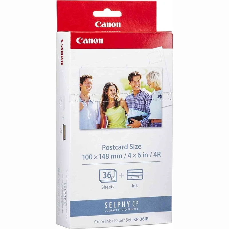 Canon KP-36IP Color Ink and Photo Paper Set 4"x 6" for Canon Selphy Printers (72 Sheets) Bundle