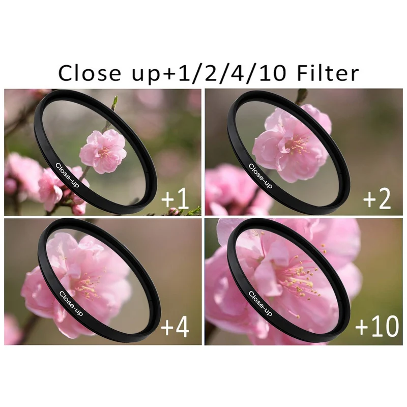 49mm Filter Kit Bundle with Close Up Lens Set, Cleaning Kit, and More