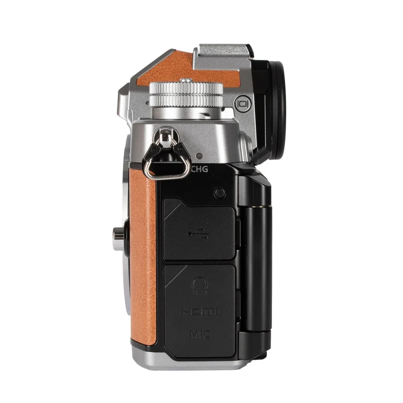 Nikon Z f Mirrorless Camera, Silver/Cognac Brown