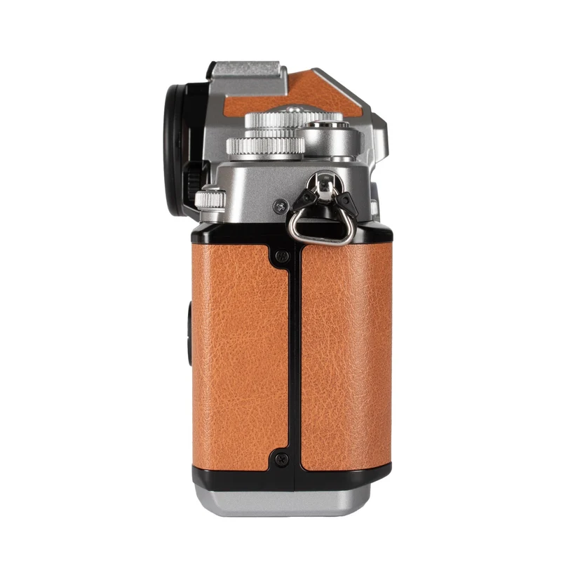 Nikon Z f Mirrorless Camera, Silver/Cognac Brown