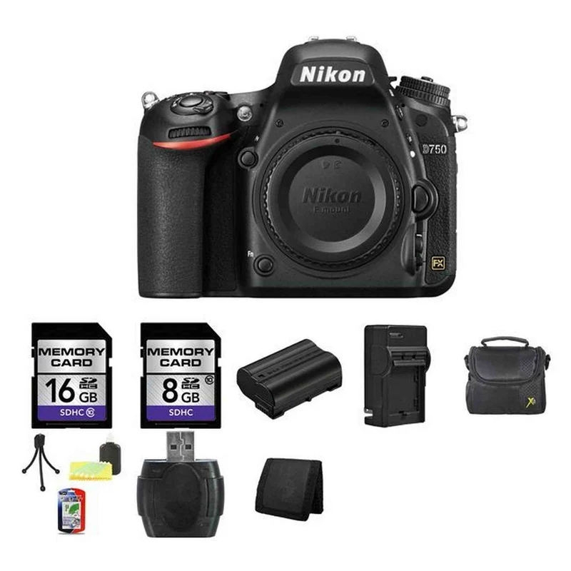 Nikon D750 DSLR Camera 24GB Package