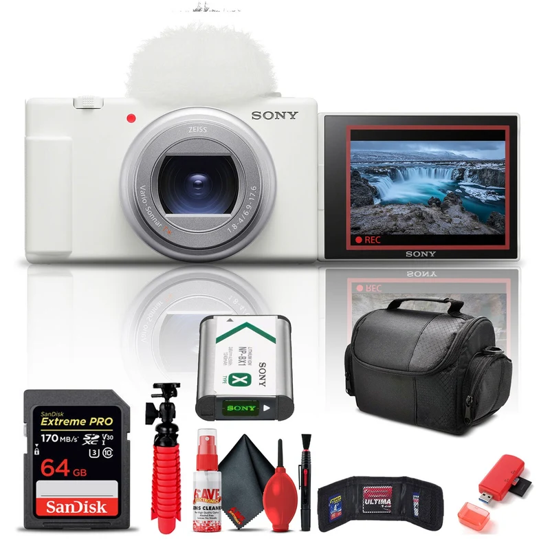 Sony ZV-1 II Digital Camera + 64GB Memory Card + Card Reader + More