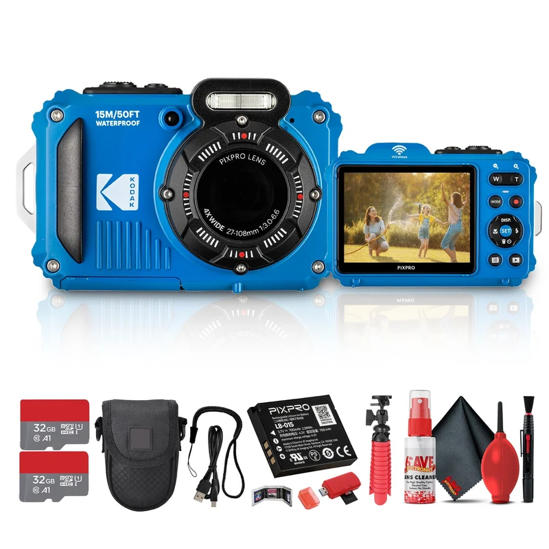 Kodak PIXPRO WPZ2 Digital Camera (Blue)Waterproof, Shockproof & Dustproof Camera
