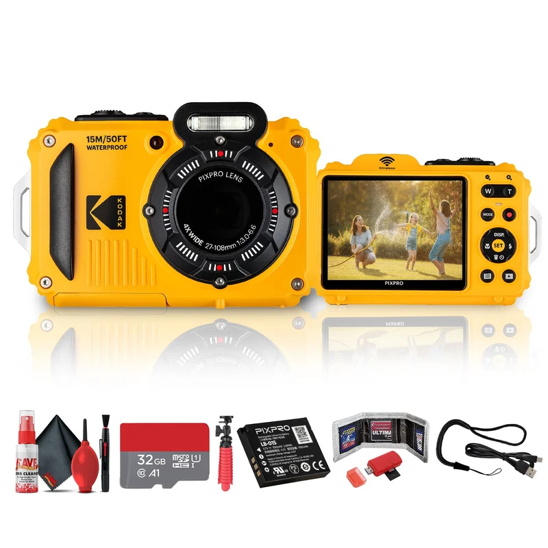 Kodak PIXPRO WPZ2 Digital Camera (Yellow) | Waterproof & Shockproof Camera