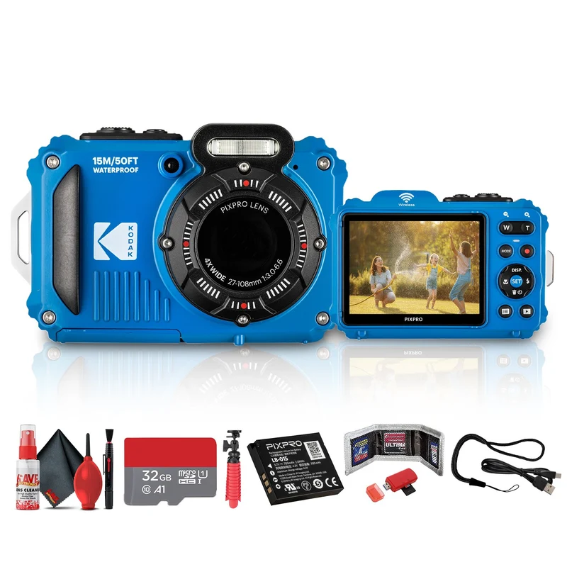 Kodak PIXPRO WPZ2 Digital Camera Blue| Waterproof, Shockproof & Dustproof Camera