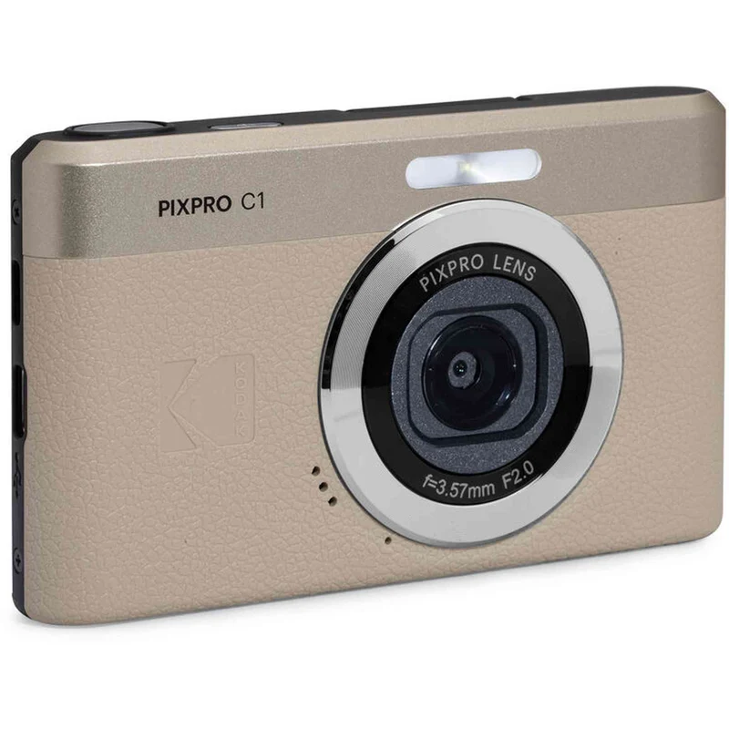 Kodak PIXPRO C1 Digital Camera (Tan) 13MP Compact Camera + More