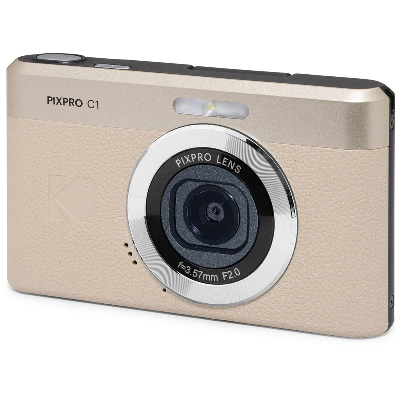 Kodak PIXPRO C1 Digital Camera (Tan) 13MP Compact Camera + More