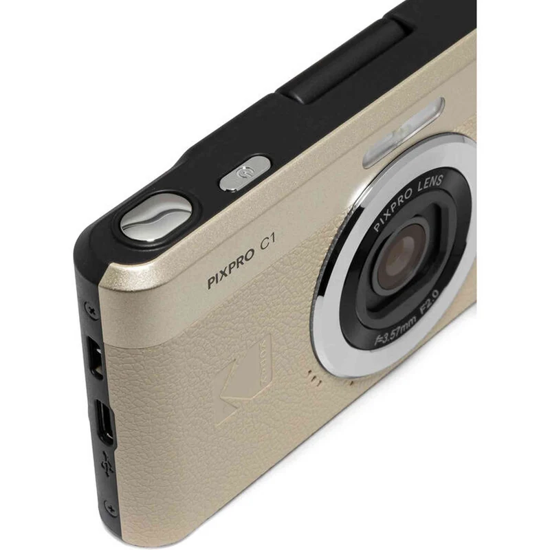 Kodak PIXPRO C1 Digital Camera (Tan) 13MP Compact Camera + More