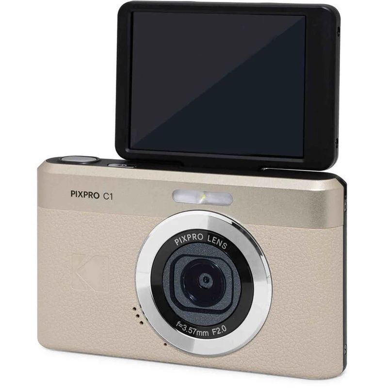 Kodak PIXPRO C1 Digital Camera (Tan) 13MP Compact Camera + More
