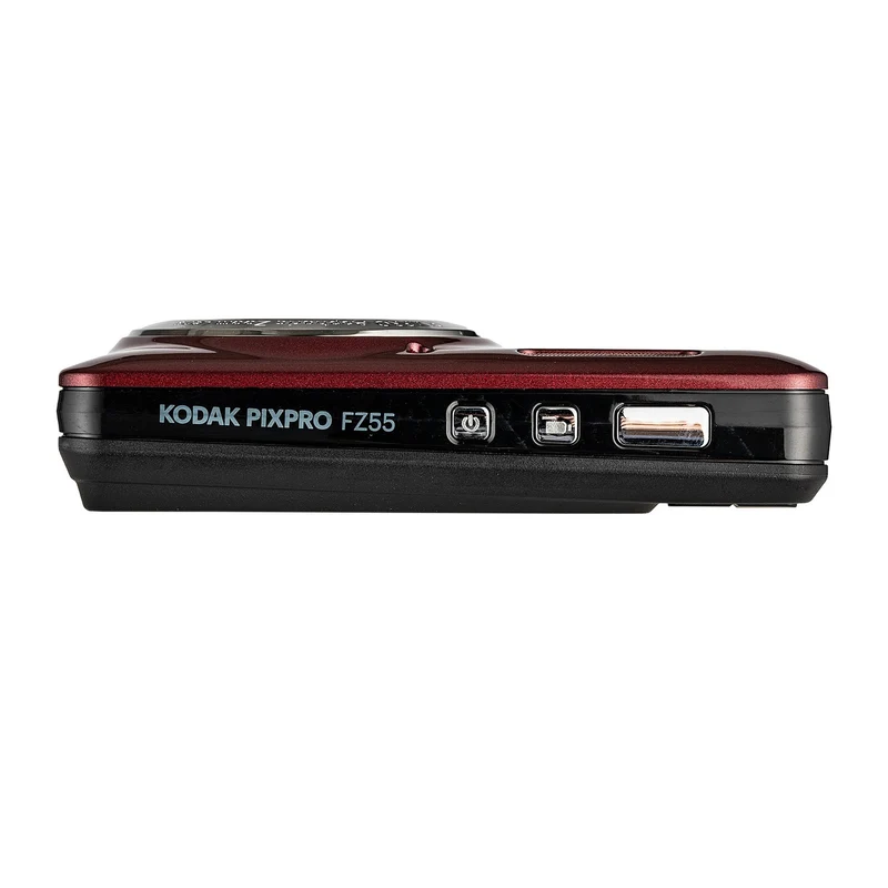 Kodak PIXPRO FZ55 Digital Camera (Red) (FZ55RD) + 128GB Card + Case + Cleaning Cloth