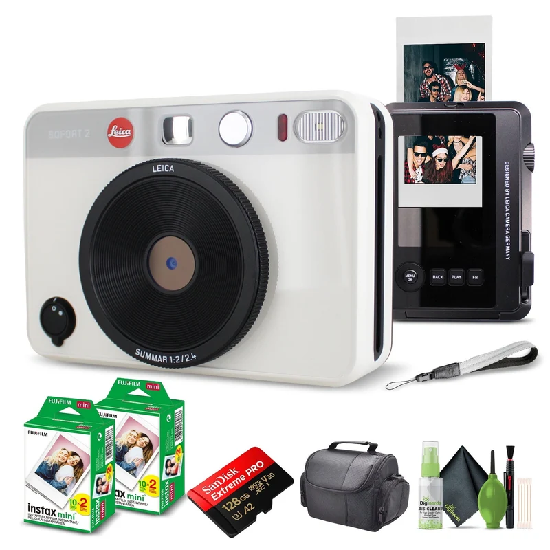 Leica Sofort 2 Hybrid Instant and Digital Camera + Instant Film 40 Sheets White
