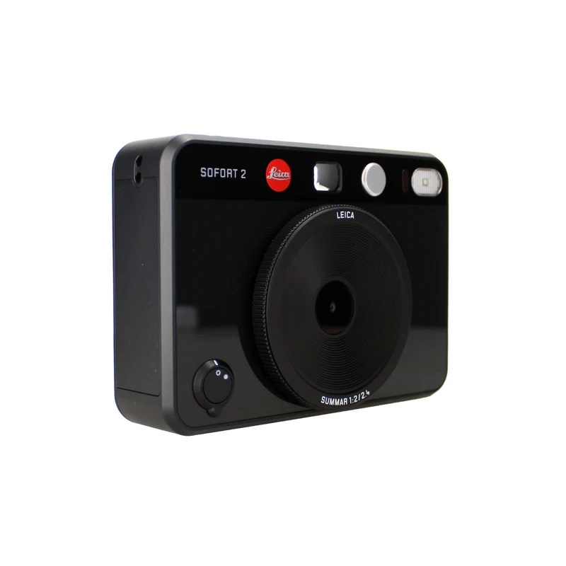 Leica Sofort 2 Digital and Instant Photo Camera with LCD Display, Two Shutter Releases, 10 Lens Effects, and Leica FOTOS App Support (Black)