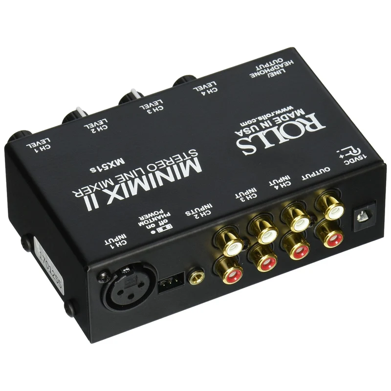 Rolls MX51S Mini Mix 2 Four-Channel Stereo Line Mixer