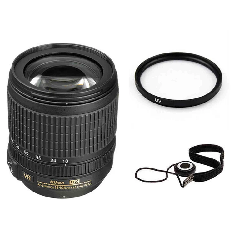 Nikon 18-105mm f/3.5-5.6G ED VR AF-S DX Nikkor Autofocus Lens Starter Bundle