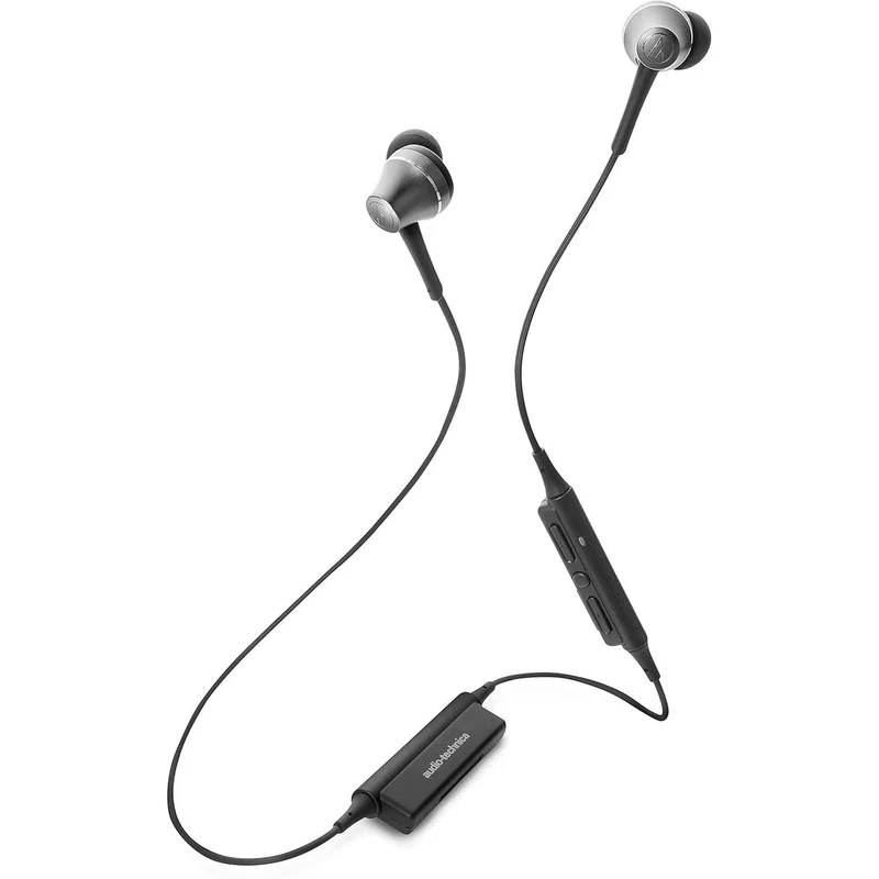 Audio-Technica ATH-CKR75BT Sound Reality Bluetooth Wireless In-Ear Headphones with In-Line Mic & Control, Gun Metal