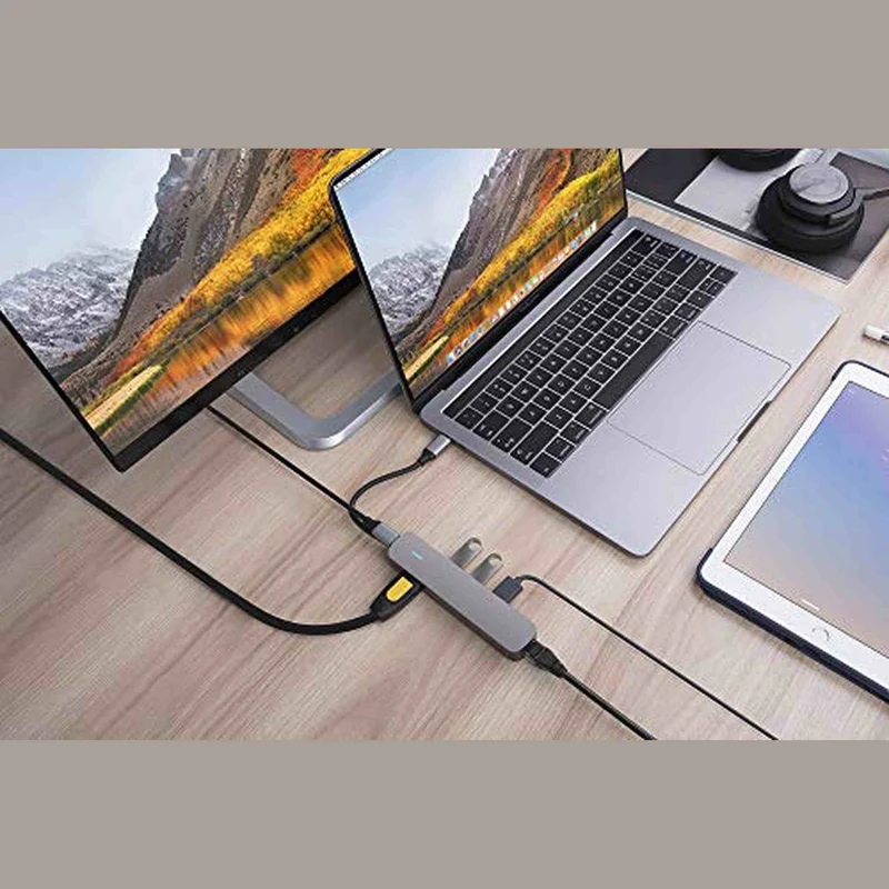 HyperDrive 6-in-1 USB-C Hub with 4K HDMI Output, Space Gray