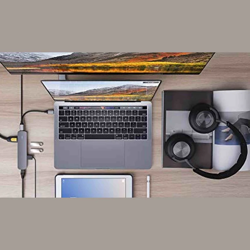 HyperDrive 6-in-1 USB-C Hub with 4K HDMI Output, Space Gray