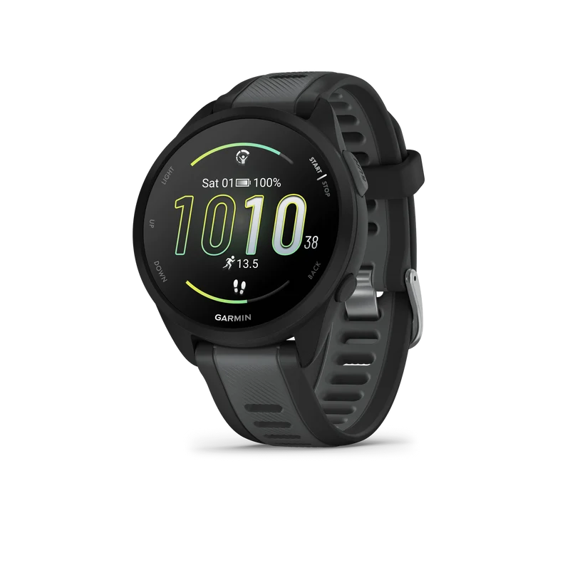 Garmin Forerunner 165, Running Smartwatch, Colorful AMOLED Display, Training Metrics and Recovery Insights, Black