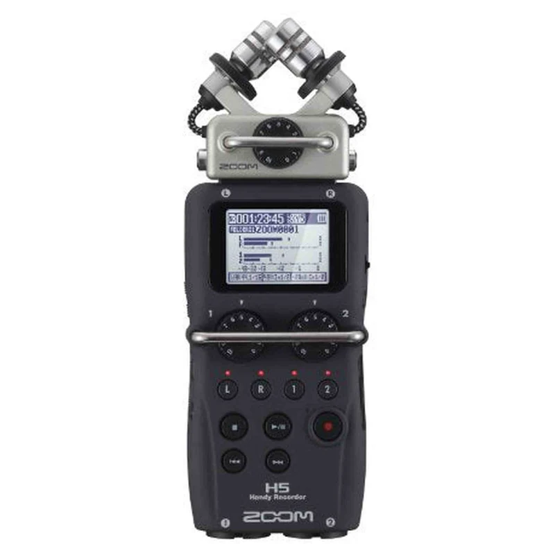 Zoom H5 4-Track Portable Recorder for Audio for Video, Music, and Podcasting, Stereo Microphones, 2 XLR/TRS Inputs, USB Audio Interface, Battery Powered