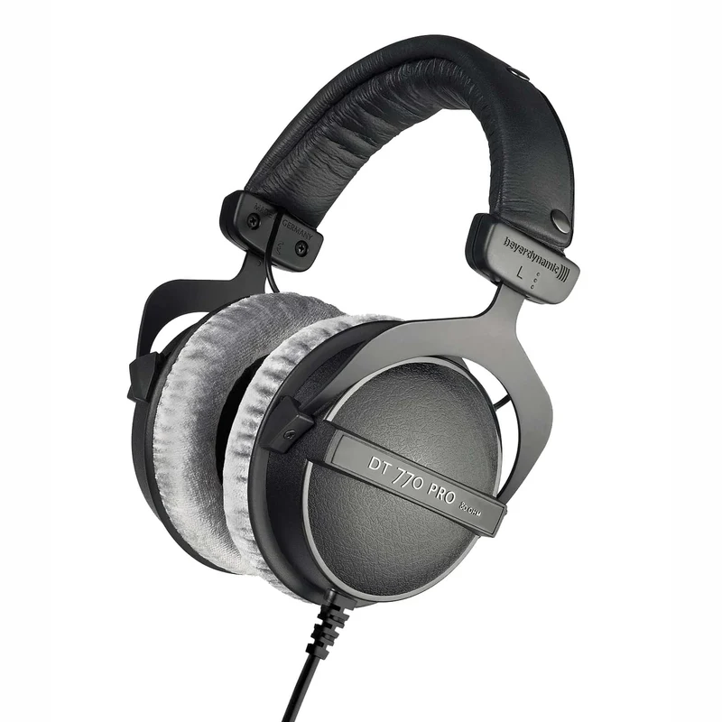 beyerdynamic DT 770 PRO 80 Ohm Over-Ear Studio Headphones in Gray. Enclosed Design, Wired for Professional Recording and Monitoring