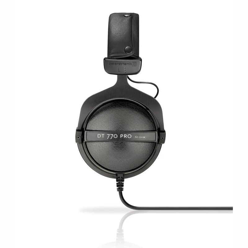 beyerdynamic DT 770 PRO 80 Ohm Over-Ear Studio Headphones in Gray. Enclosed Design, Wired for Professional Recording and Monitoring