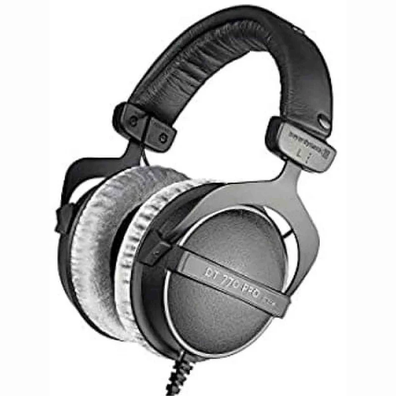 beyerdynamic DT 770 PRO 80 Ohm Over-Ear Studio Headphones in Gray. Enclosed Design, Wired for Professional Recording and Monitoring