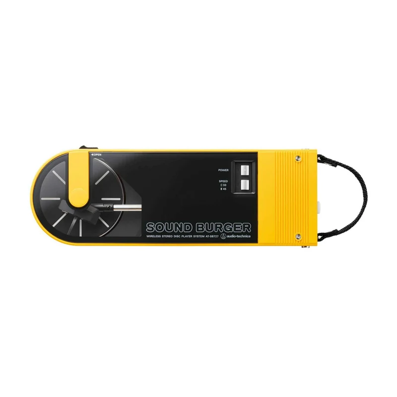 AudioTechnica AT-SB727 Sound Burger Portable Turntable with Bluetooth (Yellow)