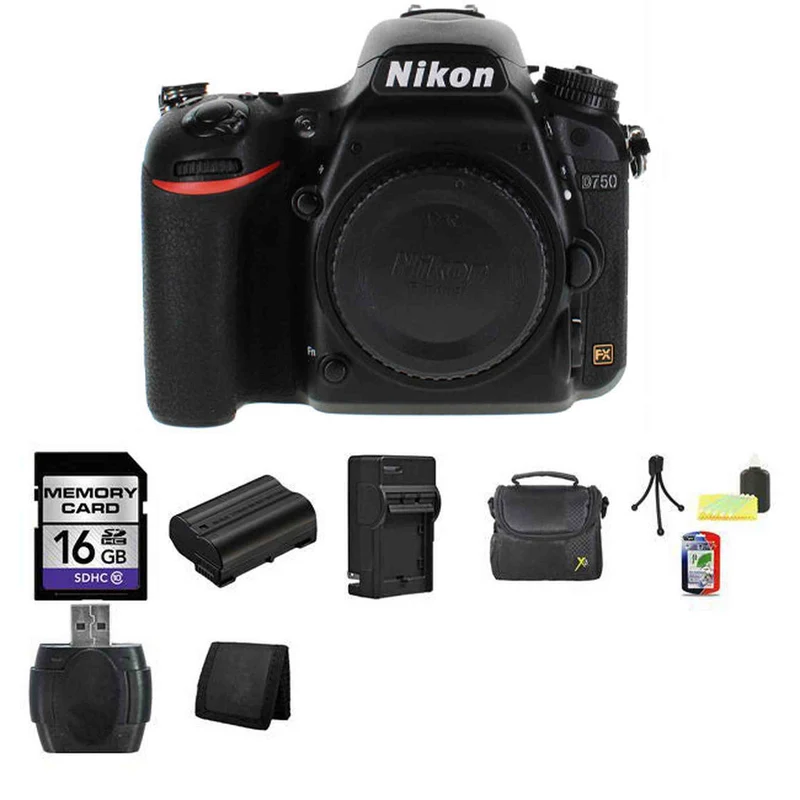Nikon D750 DSLR Camera 16GB Package